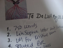 A picture of a to-do list